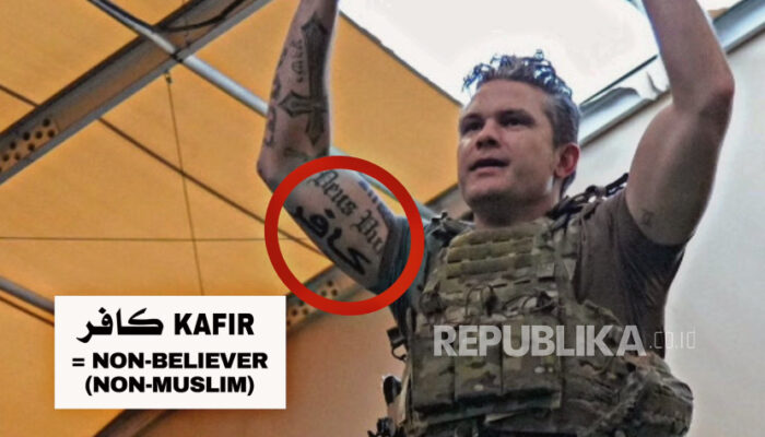 Kontroversi Menhan AS Pete Hegseth Punya Tato ‘Kafir’ dan ‘Yahweh’