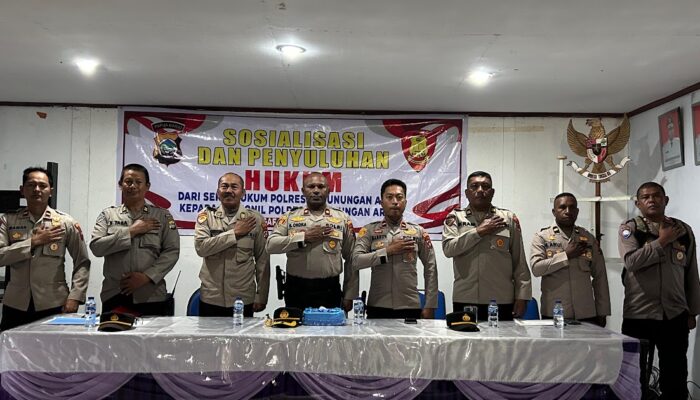 POLRES PEGUNUNGAN ARFAK GELAR SOSIALISASI DAN PENYULUHAN HUKUM KEPADA PERSONEL