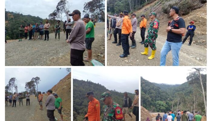 POLRES PEGUNUNGAN ARFAK FASILITASI DOA BERSAMA & PROSESI ADAT KORBAN TANAH LONGSOR DI KAMPUNG JIM