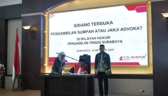 40 Advokat Muda Bersumpah Anti Suap di PT Surabaya, ini Pesan Presiden FAMI