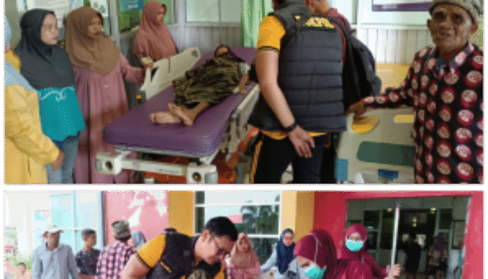 Reaksi Cepat, Tim Dokkes Polres Jeneponto Rujuk Pasutri Lansia Yang Sakit