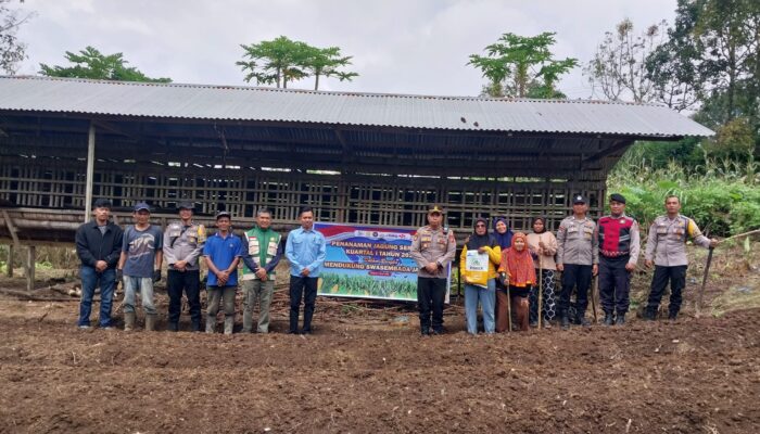Polsek Batipuah Gelar Penanaman Jagung Serentak Dukung Program Swasembada Pangan Nasional